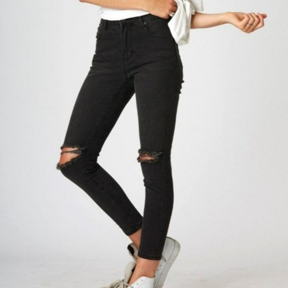 Denim Colab Saltwater‎ & Song Black Jeans